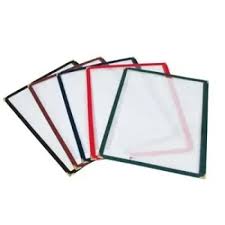WINCO PMCD-9K Black Double-Fold Menu Cover