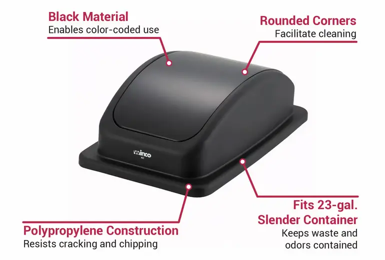 WINCO PTCL-23K LID for Garbage Can 23 Gal