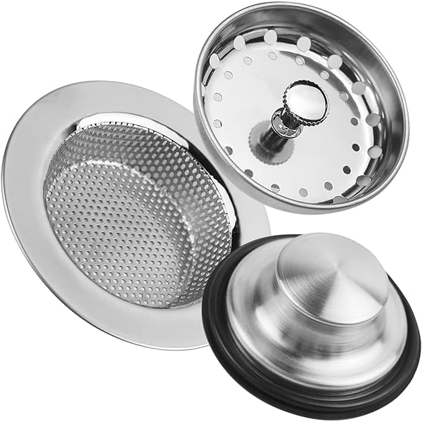 WINCO SIK-3 3" Sink Strainer 2.5" Stopper