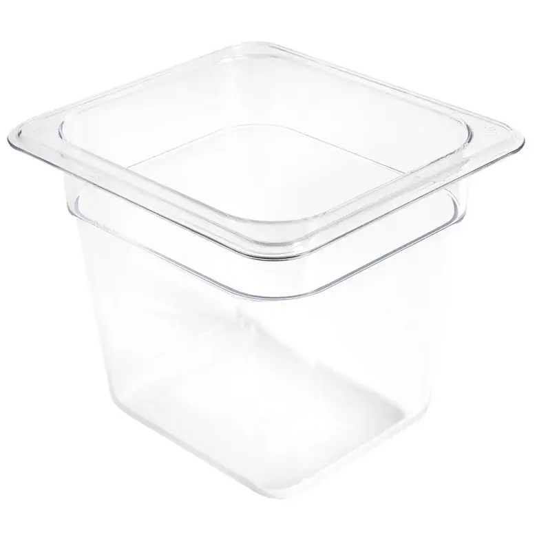 WINCO SP-7606 Sixth Size Clear Food Pans 6" Deep