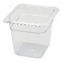 WINCO SP-7606 Sixth Size Clear Food Pans 6" Deep