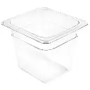 WINCO SP-7606 Sixth Size Clear Food Pans 6" Deep