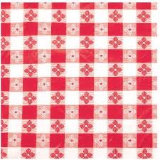 WINCO TBCS-52R Red Table Cloth 52" x 52"