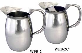WINCO WPB-2C 2 Qt. Bell Pitcher with Ice Catcher
