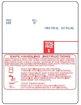 Weldotron 1.5" Core scale Label Safe Handling Print
