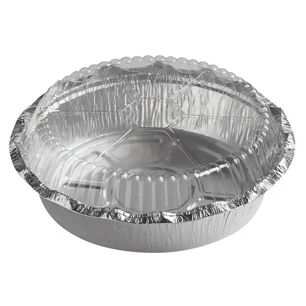 Western Plastic 7 Inch Round Foil Container W/ Lid