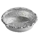 Western Plastic 7 Inch Round Foil Container W/ Lid