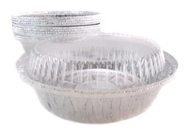 Western Plastic 9 Inch Round Foil Container W/ Dome Lid