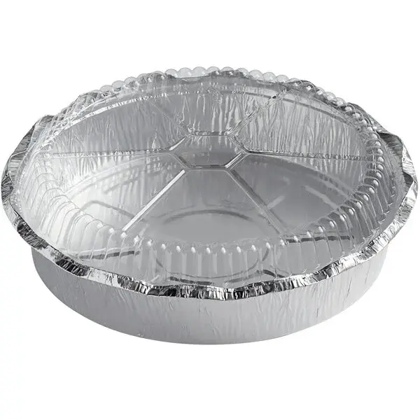 Western Plastic 9 Inch Round Foil Container W/ Lid