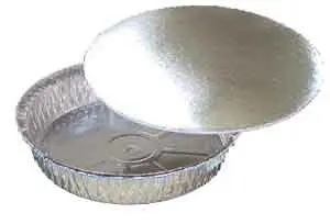 Western Plastic 9 Inch Round Foil Container W/ Lid