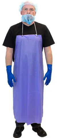 safety Zone Vinyl Apron 27 x 42 Purple 12/pk
