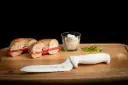 Mundial W5620-7E Sandwich Knife Offset- Serrated Edge 5600 Series 7 inches White