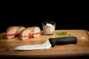 Mundial 5620-7E Bread Knife Offset Serrated 5600 Series 7 inches Black
