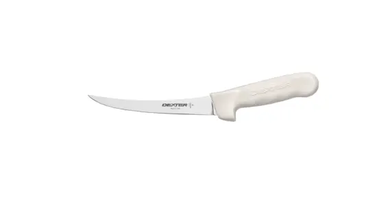 S131F-6 SANI-SAFE® 6" Flexible Curved Boning Knife