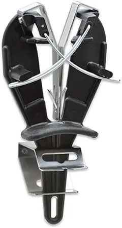 Giesser Since 1776 – Made in Germany – Sharp Easy Knife Sharpener, with Holder, Sharpening Steel, Double Function, Black, 9980 s