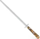 Giesser Since 1776 - Made in Germany - Sharpening Steel, 25 cm, Spicy Orange, PremiumCut Steel No 1, Knife Sharpener, Acrylic Material Handle, Exotic, Stainless, German Grill Knife, Sharp