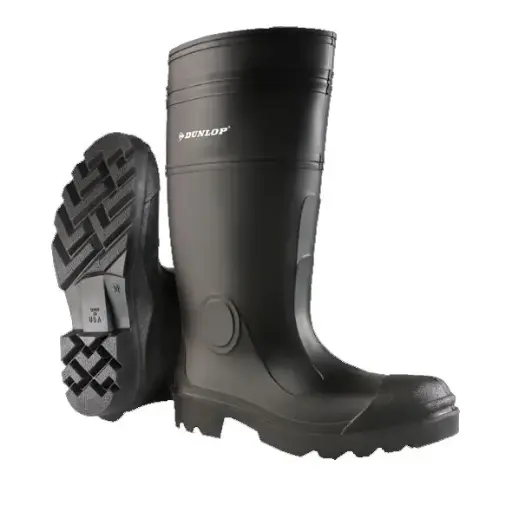 [3990] 16" Black Boots Size 7