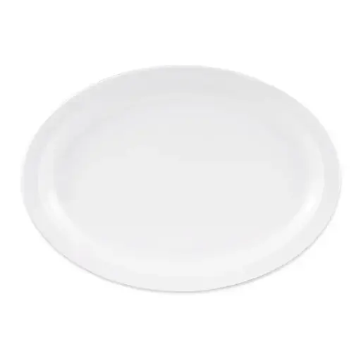 [5407] Admiral Craft MEL-OP14W Oval Platter 13.25" White