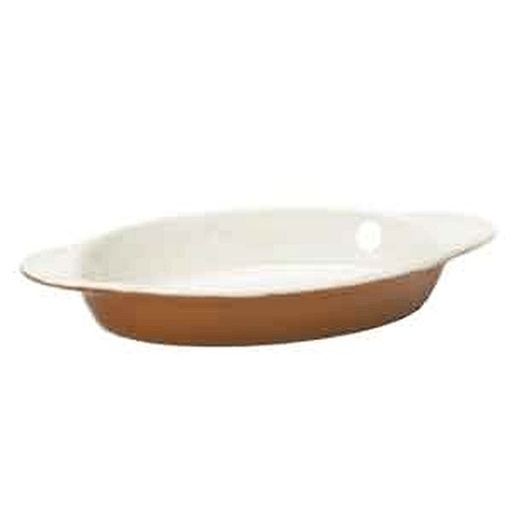 [4548] CAC China COA-8-B 8 Oz Brown and White Welsh Rarebit