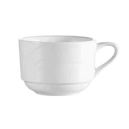 [4503] CAC China GAD-1-S White Garden State Cup Stacking 7.5 Oz