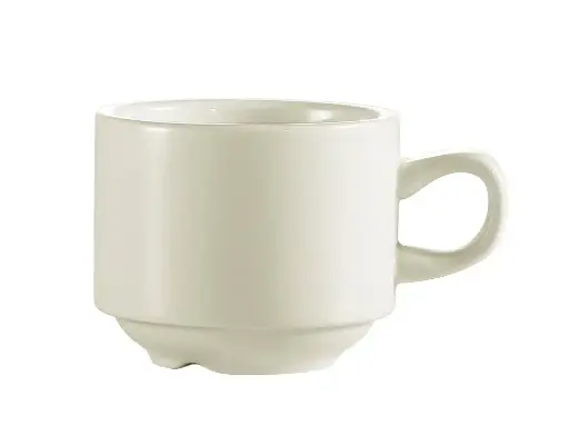 [4527] CAC China REC-1-S 8.5 Oz Rolled Edge Stacking Cup