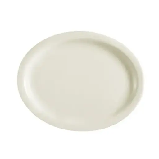 [4540] CAC China REC-33 7 Inch Rolled Edge White Oval Platter