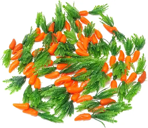 [2907] Carrot Replica Small, with Leaves