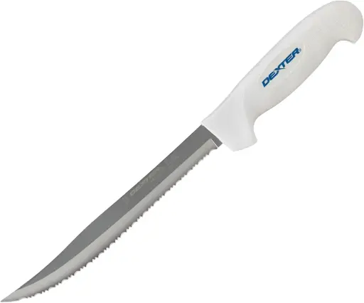 [3236] Dexter Russell 8" Tiger-Edge Slicer White