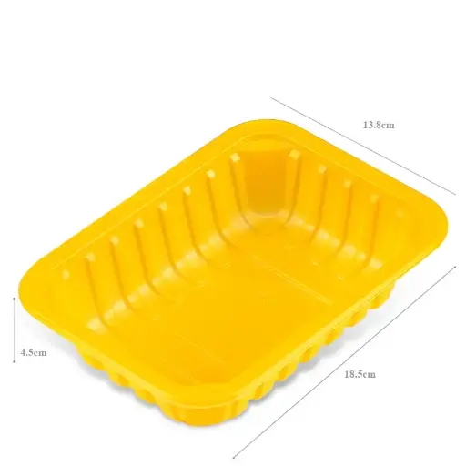 [914] Genpak 1017S #17S Supermarket Food Tray Yellow