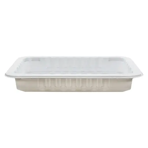 [839] Genpak TR02P #2P Heavy Supermarket Food Tray White