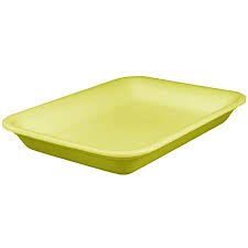 [847] Genpak TR03P #3P Heavy Supermarket Food Tray Yellow
