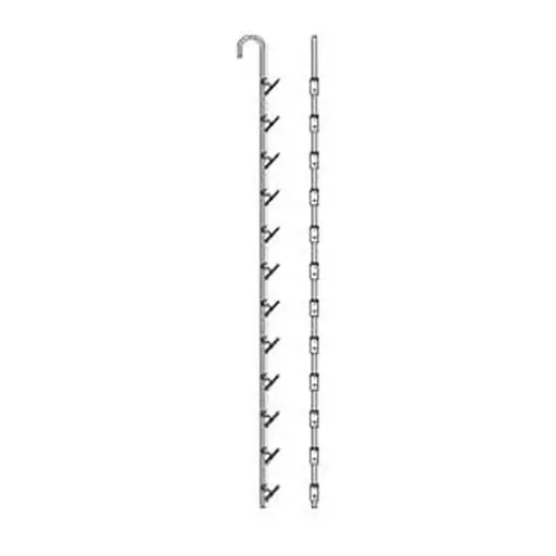 [4968] Hanger Strip Metal 12 Clips
