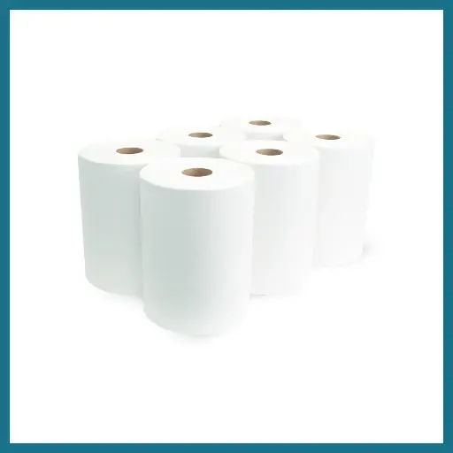 [3013] Hardwound Hand Roll Towel White 10" X 800'