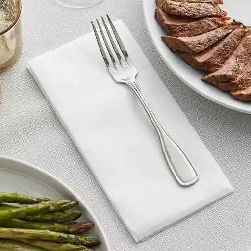 [2871] Hoffmasster 120051 Dinner Napkin 17" X 17" White 1/8 Fold
