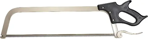 [3040] Nickel Chrome Plated Meat Saw 25" with Black Plastic Handle