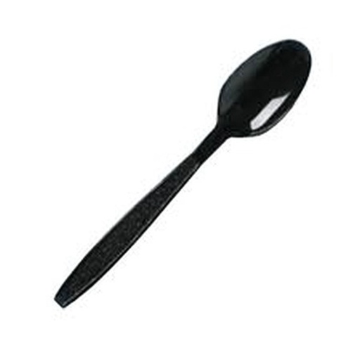 [2286] Omega C1003E Medium Weight Ebony Plastic Teaspoon