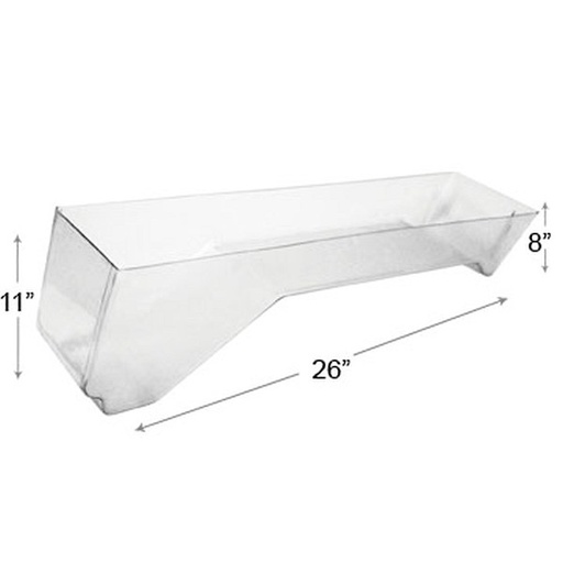 [2211] One Compartment Acrylic Bin 7" x 26"