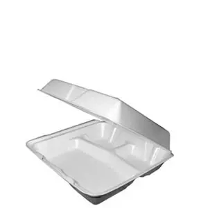 [3565] To Go Box Extra Large 3 Compartment 10.3X9.5X3.5