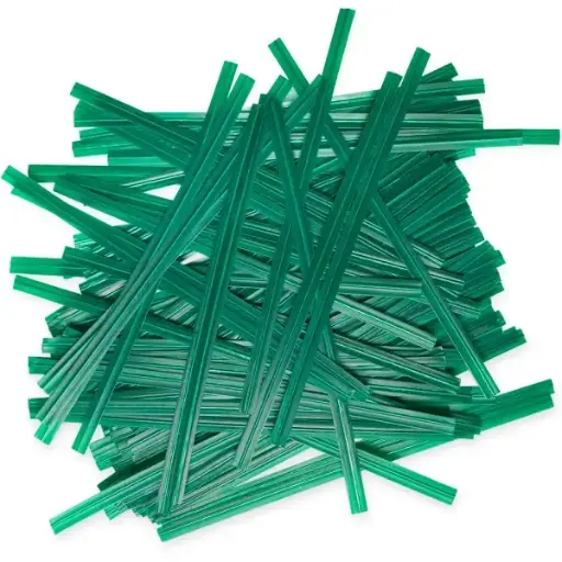 [8956] Twist Tie 3/16 X 4" Ties Green