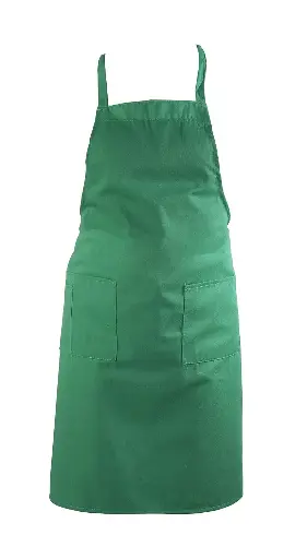 [4195] UPDATE BAP-GR Cotton Apron 33" x 28" Green