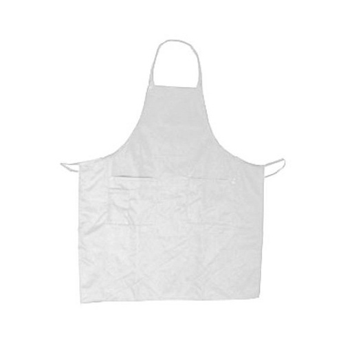 [4196] UPDATE BAP-WH Cotton Apron 33" x 28" White