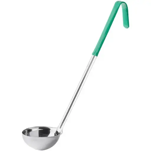 [6259] UPDATE LOC-40 4 Oz Green PVC Handle Ladles