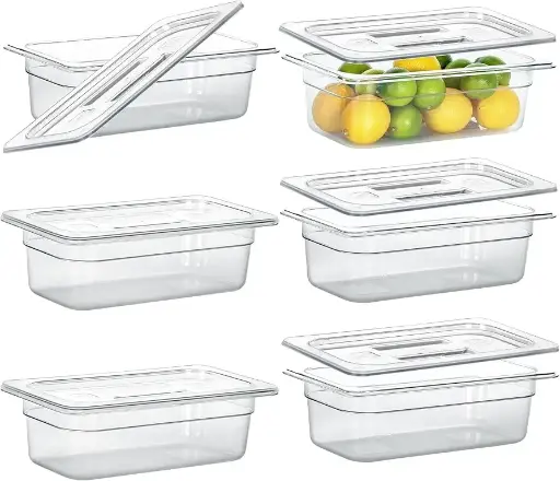 [4815] UPDATE PCP-254 FOURTH SIZE Food Pans Clear 3 qt