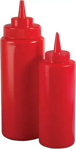 [1598] UPDATE SBC-24R 24 Oz Red Condiment Squeeze Bottle