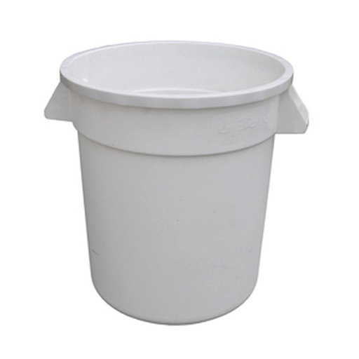 [3359] UPDATE TC-10W White Polypropylene Garbage Can 10 galon