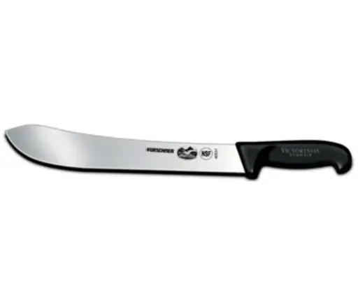 [2489] Victorinox 40531 12" Butcher Knife with Black Fibrox Handle