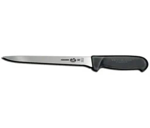 [4177] Victorinox 40613 8" Straight Boning Knife BLK