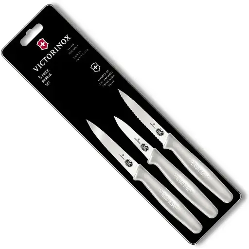 [4181] Victorinox 49890 3 Piece Kitchen Knife Set White Handle