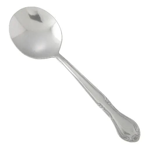 [1672] WINCO 0004-04 Elegance Stainless Steel Bouillon Spoon