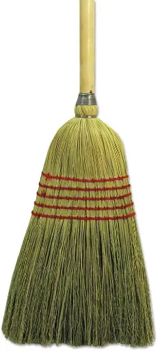 [1715] WINCO BRM-55 Natural Corn Fiber Broom 55 Inch